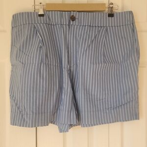 A New Day Blue and White Striped Women's Shorts